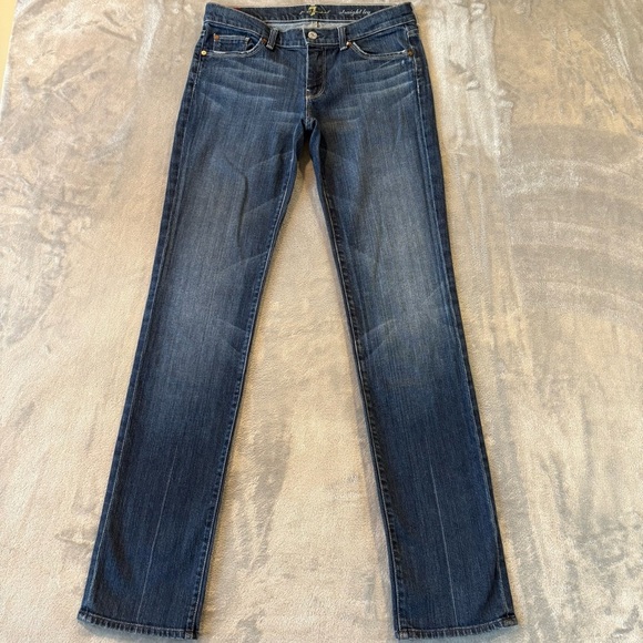 7 For All Mankind Straight Leg Denim Jeans Wmn’s Sz 29 - Picture 1 of 10
